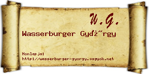 Wasserburger György névjegykártya
